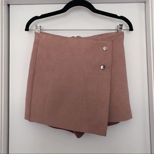 Zara Pink Suede Mini Skirt / Skort